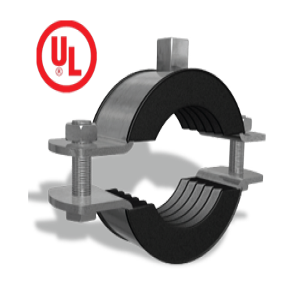 galvanized pipe clamp with rubber insert and ul certification