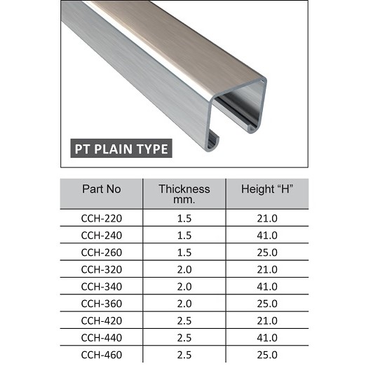 non-perforated plain stainless steel channel for cable trays support