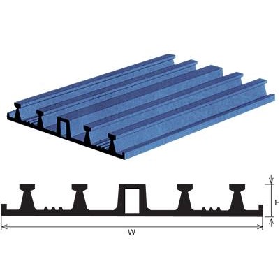 blue ribbed external pvc waterstop with bulb