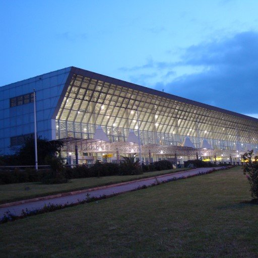 ethiopia bole international airport at night