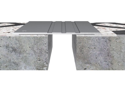 flat aluminum expansion joint cover for floors, walls and ceilings