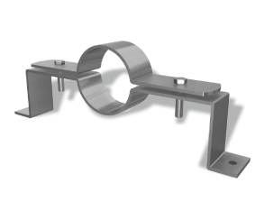 offset pipe clamp with 2 screws